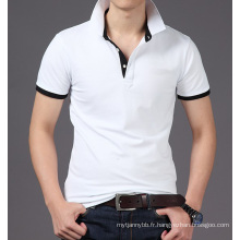 Mode ajustée de coton plaine de coutume en gros hommes T-shirt